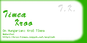 timea kroo business card