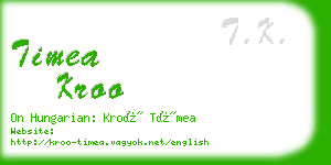 timea kroo business card